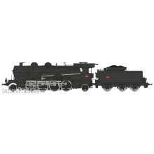 REE Modeles MB-158 - 141 C 579 + Tender 23.180 Passive defense, PLM Plate - Black SNCF Era III - ANALOG