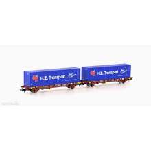 MF Train MF33376 - 2er Set Containerwagen Lgnss-z HZ, Ep.VI - Lemke