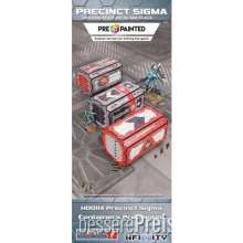 Micro Art Studio MSH00114 - Precinct Sigma Containers (3) PREPAINTED (grey/red)