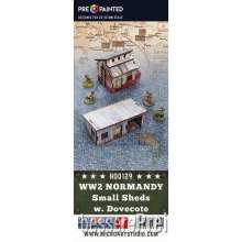 Micro Art Studio MSH00129 - WW2 Normandy Small Sheds w. Dovecote PREPAINTED