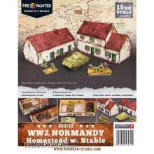 Micro Art Studio MSH00190 - WW2 Normandy Homestead w. Stable PREPAINTED [15mm/1:100]