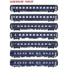 L.S. Models MW2201 - 7er Set Nachtzugwagen ÖBB Nightjet, Ep.VI, NJ468 - Lemke