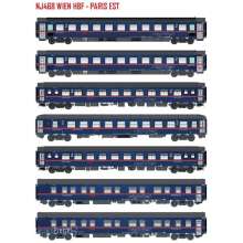 L.S. Models MW2201AC - 7er Set Nachtzugwagen ÖBB Nightjet, Ep.VI, NJ468, AC - Lemke