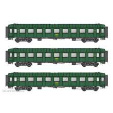 L.S. Models MW40933 - 3er Set Personenwagen OCEM A8+B9+B9 SNCF, Ep.IVa - Lemke