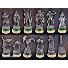 Noble Collection NOB02172 - Herr der Ringe Schachfiguren Die Zwei Tuerme Ergaenzungs-Set