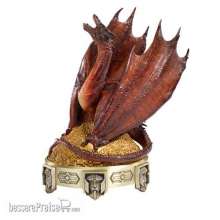 Noble Collection NOB7526 - Der Hobbit Smaugs Einöde Statue mit Räuchereinsatz Smaug 25 cm