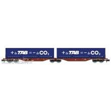 REE Modeles NW-205 - Sggmrss 90 wagon TOUAX + 2 Swap bodies “TAB - de CO2” – Era V-VI