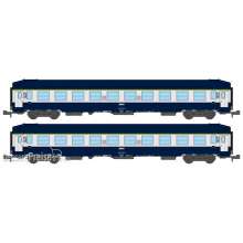 REE Modeles NW-217 - SET of 2 UIC SLEEPING CAR, High roof, framed logo, Blue TEN color Era IV