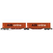 REE Modeles NW-231 - Sggmrss 90 TOUAX wagon + 2 x 45’ A2B-online containers, Ep.VI