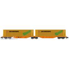 REE Modeles NW-233 - Sggmrss 90 WASCOSA wagon + 2 x 45’ CONTAINERSHIPS MAGNUM containers, Ep.VI