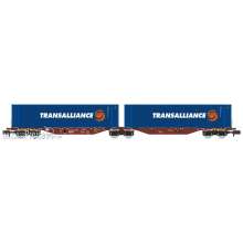 REE Modeles NW-235 - Sggmrss 90 TOUAX wagon + 2 x 45’ TRANSALLIANCE containers, Ep.VI