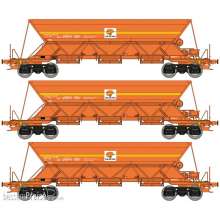 REE Modeles NW-271 - Set of 3 EX hoppers wagons « COLAS RAIL », new logo, SNCF Era VI