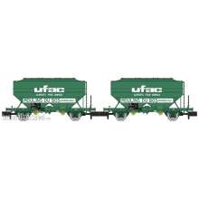 REE Modeles NW-321 - Set of 2 Grain Cars “UFAC Moulins Du Bos”, SNCF Era IV