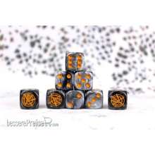 Para Bellum PBW8518 - Dweghom Faction Dice on Gray swirl Dice