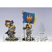 Warmachine PIP31059 - Cygnar Sword Knight Officer & Standard Bearer (2) Blister