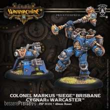 Warmachine PIP31131 - Colonel Markus Siege Brisbane (2) - Cygnar Warcaster (resin/metal)