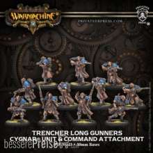 Warmachine PIP31133 - Trencher Long Gunners - Cygnar Unit and Command Attachment (resin/metal)