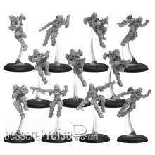 Warmachine PIP37013 - Crucible Guard Rocketmen & CA - Golden Crucible Unit (14) (metal/resin)