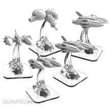 Privateer Press PIP51108 - LTA Fighters and LTA Gunship - Monsterpocalypse Zerkalo Bloc Unit (metal/resin)