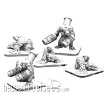 Privateer Press Übersee PIP51182 - Mollock Mortars & Oppressors - Monsterpocalypse Subterran Uprising Units (metal/resin)