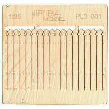 Model Scene PL3-001 - Umzäunung aus Brettern - Schmuckränder
