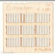 Model Scene PL8-020 - Bretterzaun - schmale Bretter, schiefer Rand