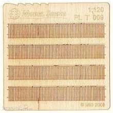 Model Scene PLT-009 - Umzäunung aus Brettern - spitzer Rand