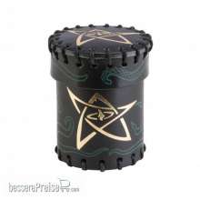 Q-Workshop QWSCCTH101 - Call of Cthulhu Black & green-golden Leather Dice Cup