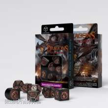 Q-Workshop QWSRDRA07 - Dragons Modern Dice Set: Obsidian