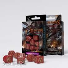 Q-Workshop QWSRDRA08 - Dragons Modern Dice Set: Ruby