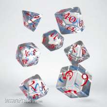 Q-Workshop QWSSCLE03 - Classic RPG Translucent & blue-red Dice Set