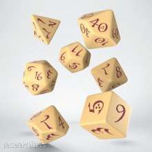 Q-Workshop QWSSCLE87 - Classic RPG Beige & burgundy Dice Set (7)