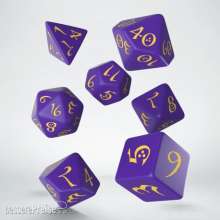 Q-Workshop QWSSCLE93 - Classic RPG Purple & yellow Dice Set (7)