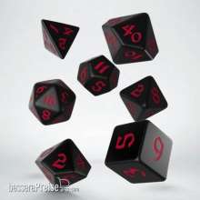 Q-Workshop QWSSCLR01 - Classic Runic Black & red Dice Set