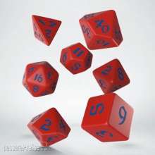 Q-Workshop QWSSCLR2A - Classic Runic Red & blue Dice Set (7)