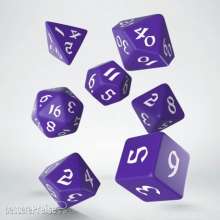 Q-Workshop QWSSCLR2B - Classic Runic Purple & white Dice Set (7)