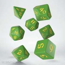 Q-Workshop Würfel QWSSCLR2F - Classic Runic Green & yellow Dice Set (7)