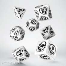 Q-Workshop QWSSDRA02 - Dragons White & black Dice Set (7)