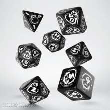 Q-Workshop QWSSDRA05 - Dragons Black & white Dice Set (7)