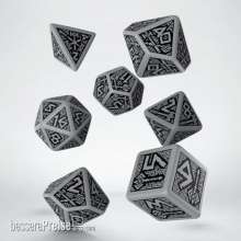 Q-Workshop QWSSDWA03 - Dwarven Gray & black Dice Set