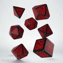 Q-Workshop QWSSDWA06 - Dwarven Black & red Dice Set (7)