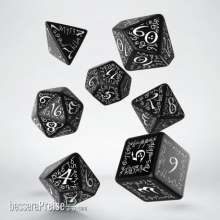 Q-Workshop QWSSELV01 - Elvish Black & white Dice Set