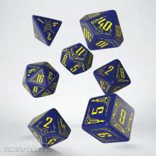 Q-Workshop QWSSGAL45 - Galactic Navy & Yellow Dice Set (7)