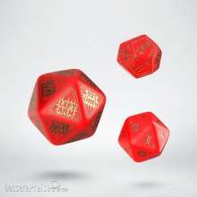 Q-Workshop QWSSRQE53 - RuneQuest Red & gold Expansion Dice (3)