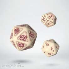 Q-Workshop QWSSRQE87 - RuneQuest Beige & burgundy Expansion Dice (3)