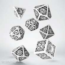 Q-Workshop QWSSSTC02 - Steampunk Clockwork White & black Dice Set (7)