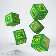 Q-Workshop Würfel QWSWORK30 - Orc Green & yellow 5D6 Dice (5)