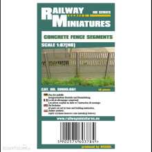 Railway Miniatures RMH0-061 - RMH0:061 Concrete Fence Segments - Railway Miniatures