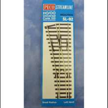 Peco SL-92 - Code 100 Weiche links 12° kleiner Radius