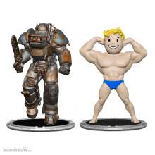 Syndicate Collectibles SYN-2631543-C - Fallout Minifiguren 2er-Pack Set E Raider & Vault Boy (Strong) 7 cm